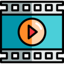 interface,music and multimedia,music player,multimedia,arrows,movie,video player,play button,multimedia option